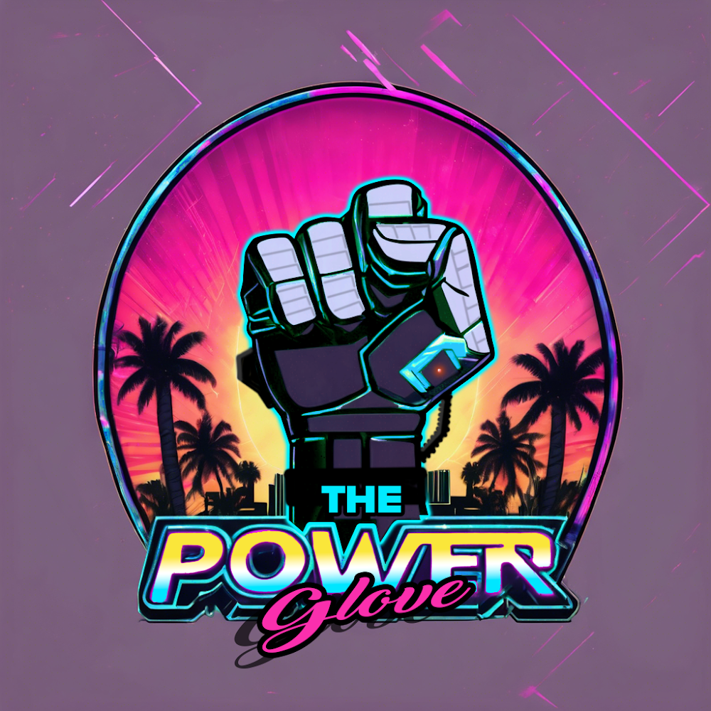The Power Glove neon emblem